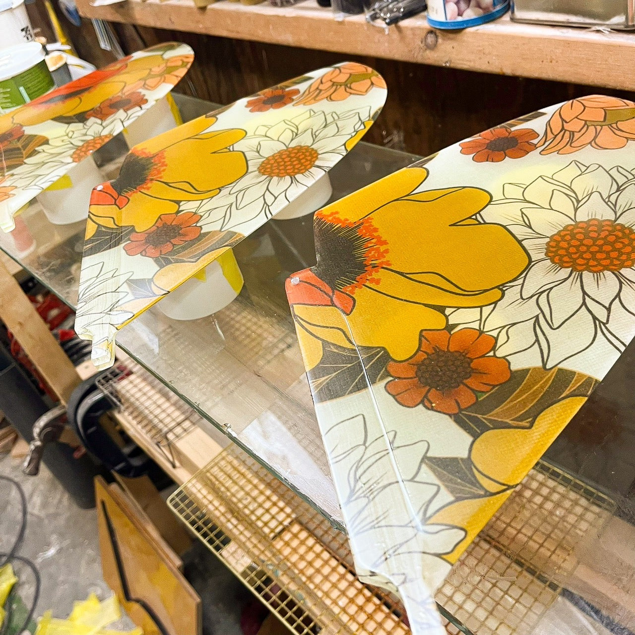 Original vintage fabric inlay