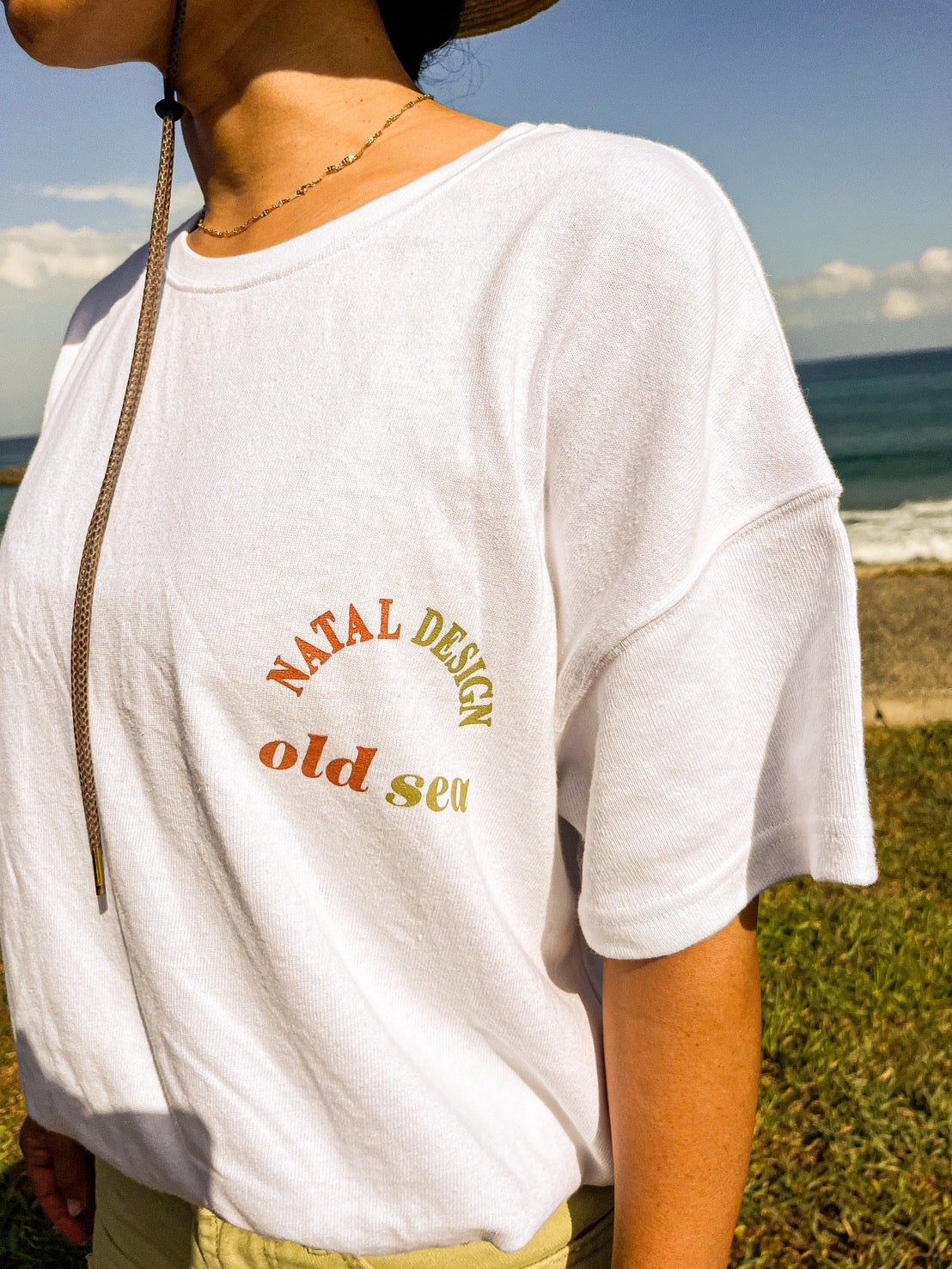 COLLAB HEMP TEE crew neck BRICK×SAGE