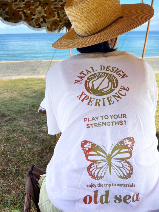 COLLAB HEMP TEE crew neck BRICK×SAGE