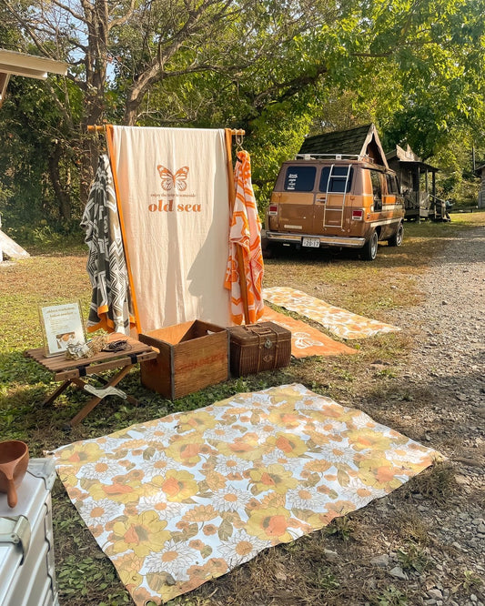 Vintage flower campingmat